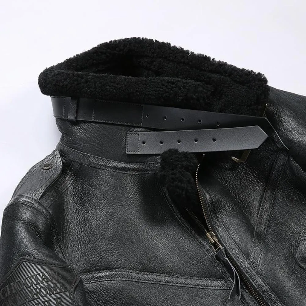 B3 Premium Sheepskin Flight Shearling Jacket