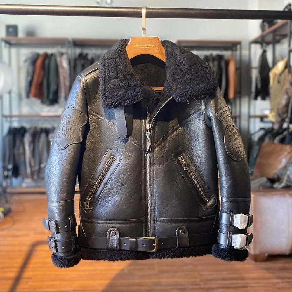 B3 Premium Sheepskin Flight Shearling Jacket