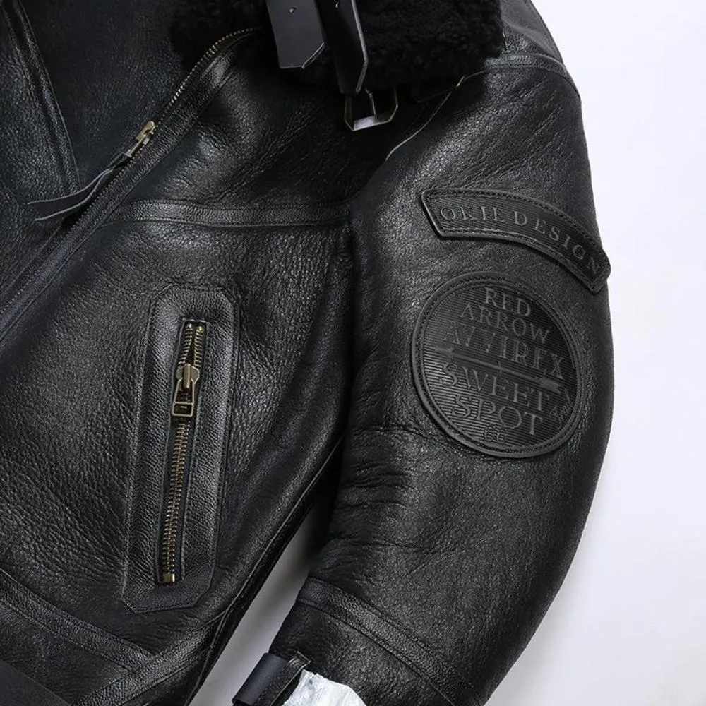 B3 Premium Sheepskin Flight Shearling Jacket