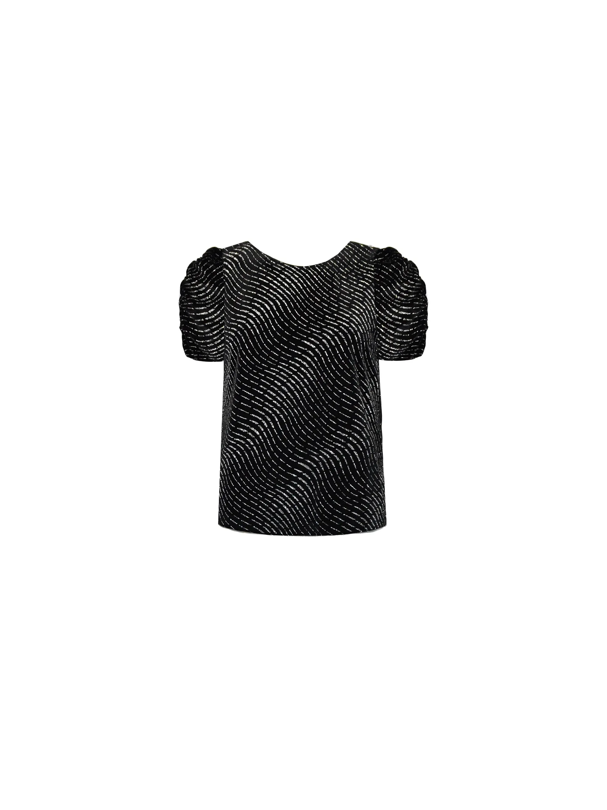 Black Sparkle Velvet Top