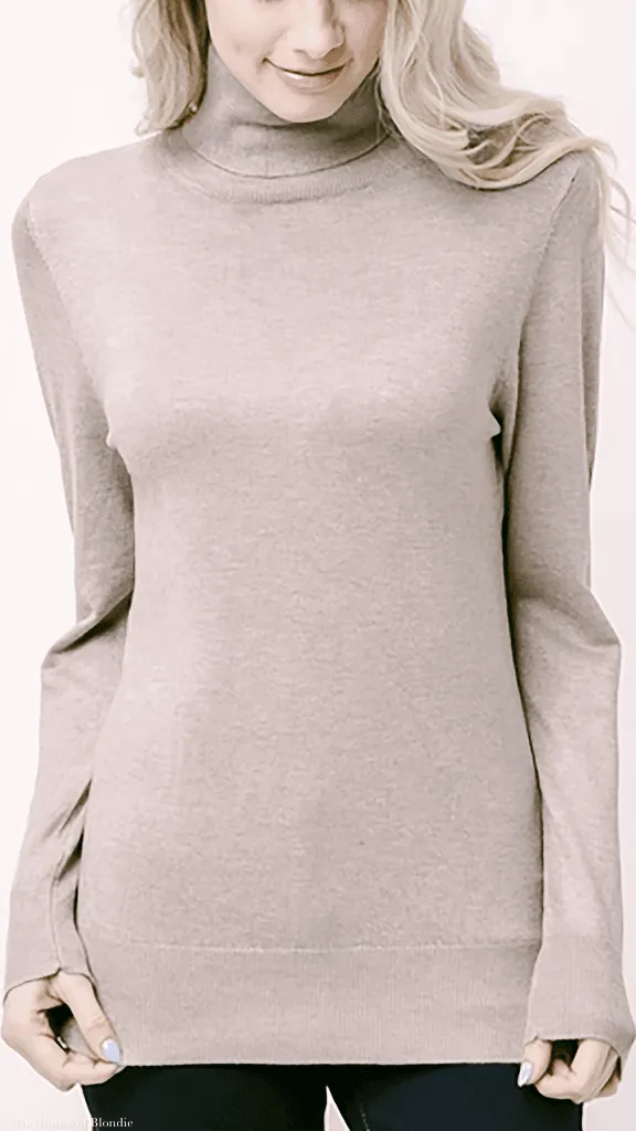 Clarissa Turtleneck Pullover Knit Sweater (4 Colorways)