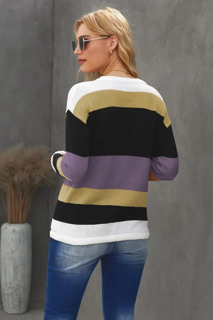 Colorblock Knit Sweater