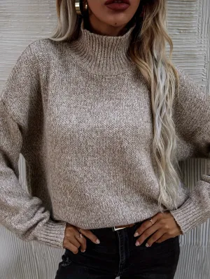 Cozy Beige Turtleneck Sweater