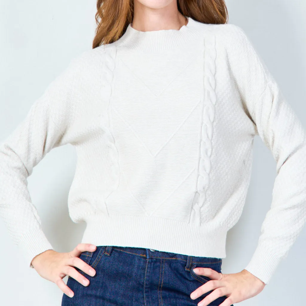 Cozy cable-knit sweater wholesale