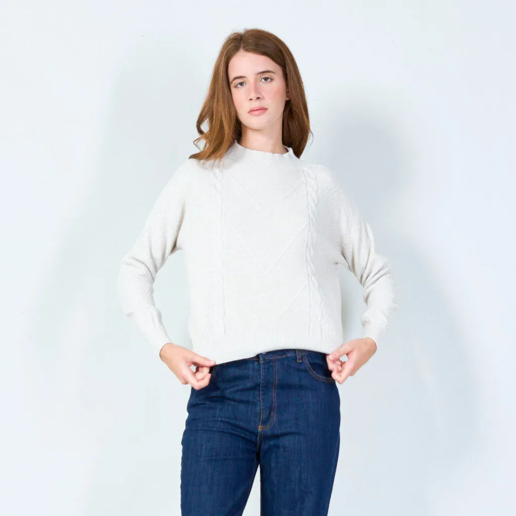 Cozy cable-knit sweater wholesale