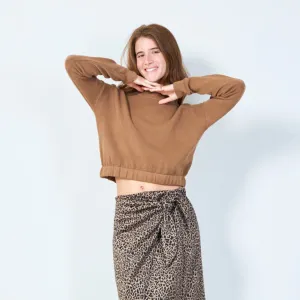 Cozy cropped sweater wholesale