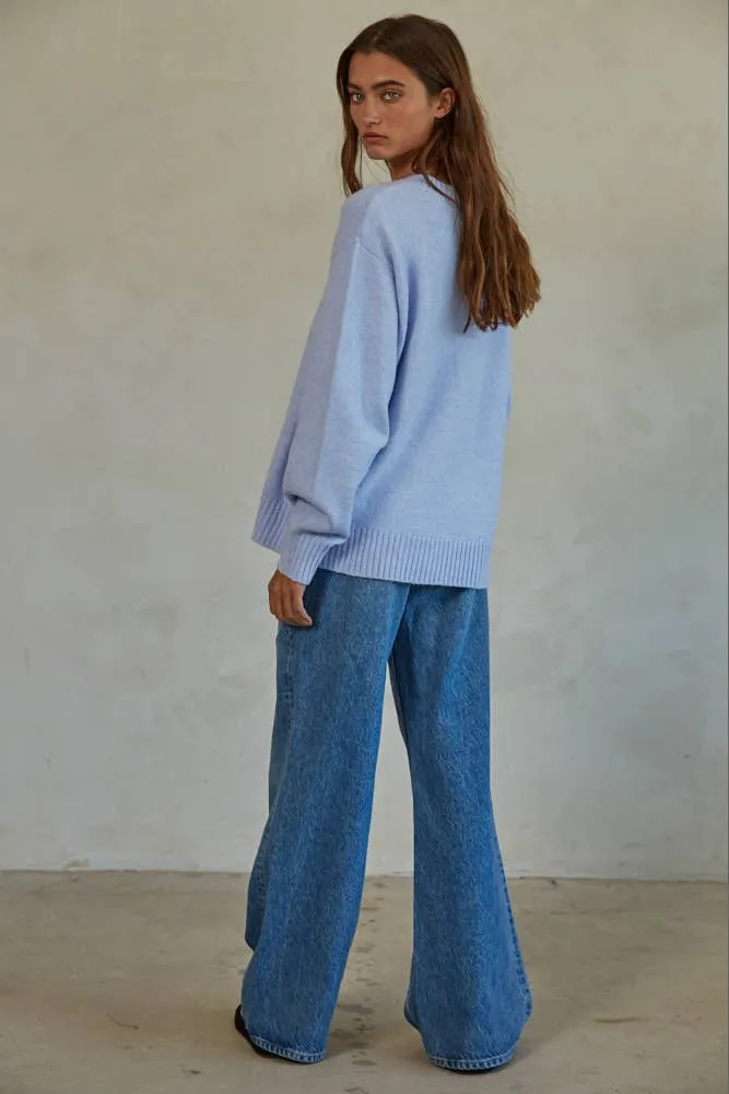 Desiree Pullover Sweater | Sky Blue