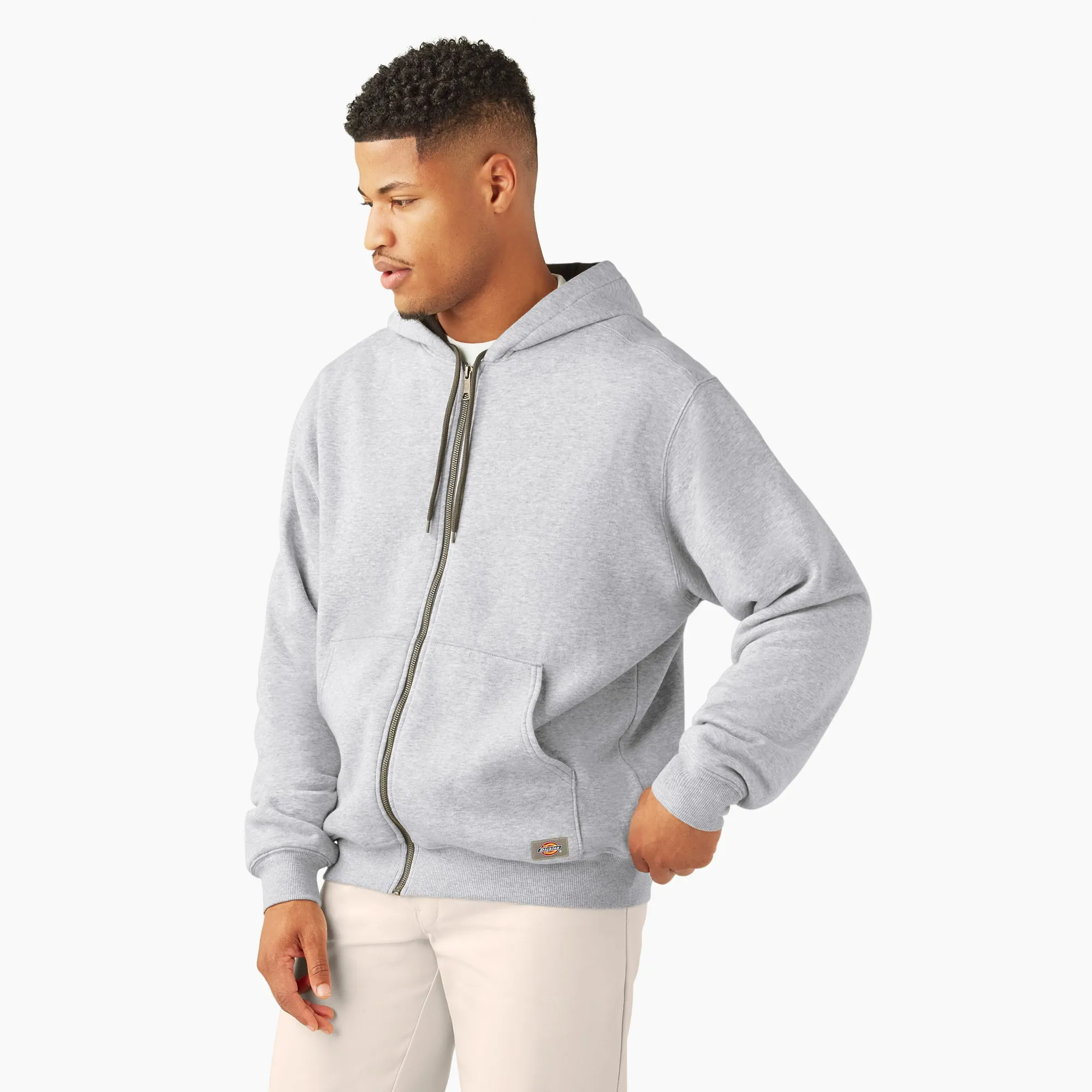 Dickies Men's Thermal Fleece-Lined Full-Zip Hoodie