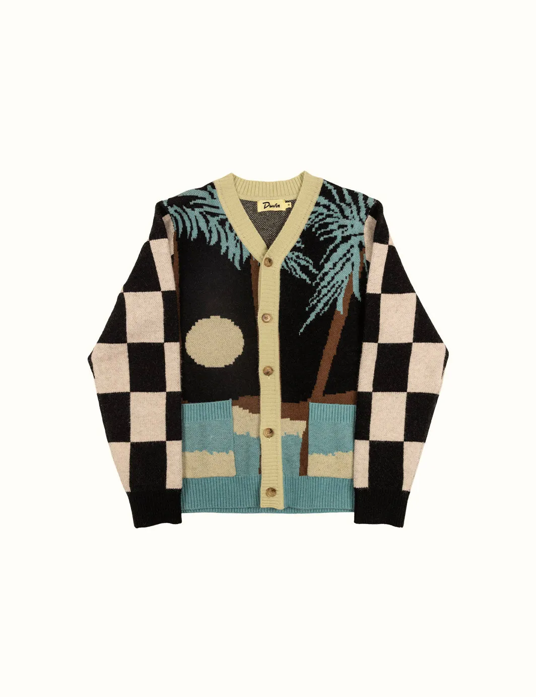 Duvin Tropical Cardigan - BLACK