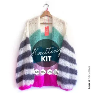 Knitting kit – MYPZ Basic Light Mohair Cardigan Flow No10 (ENG-NL-DE)