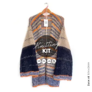 Knitting kit – MYPZ  Light Mohair Boho Cardigan No10 (ENG-NL)