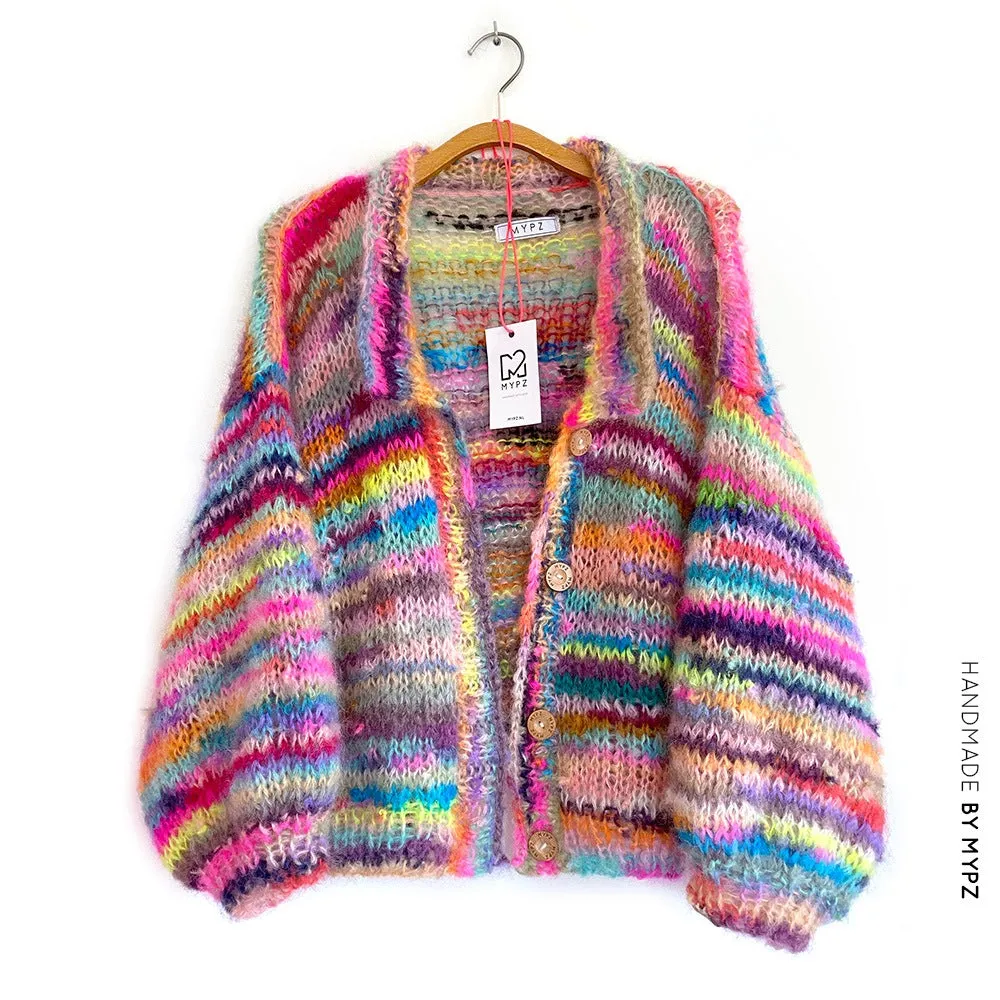 Knitting kit – MYPZ Short Light Mohair Scrap Yarn Cardigan No10 (ENG-NL)