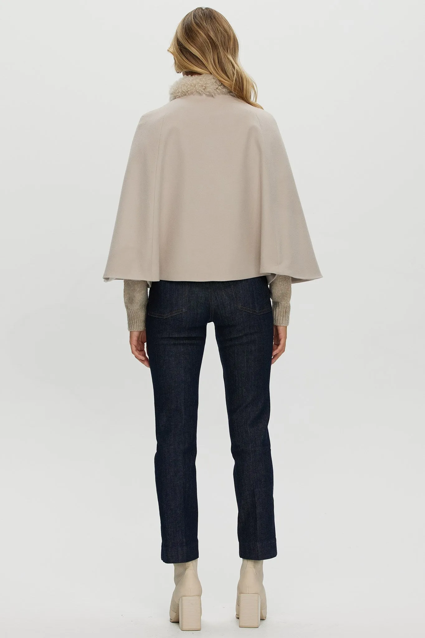 Loro Piana Cashmere Cape with Select Cashmere Goat Collar