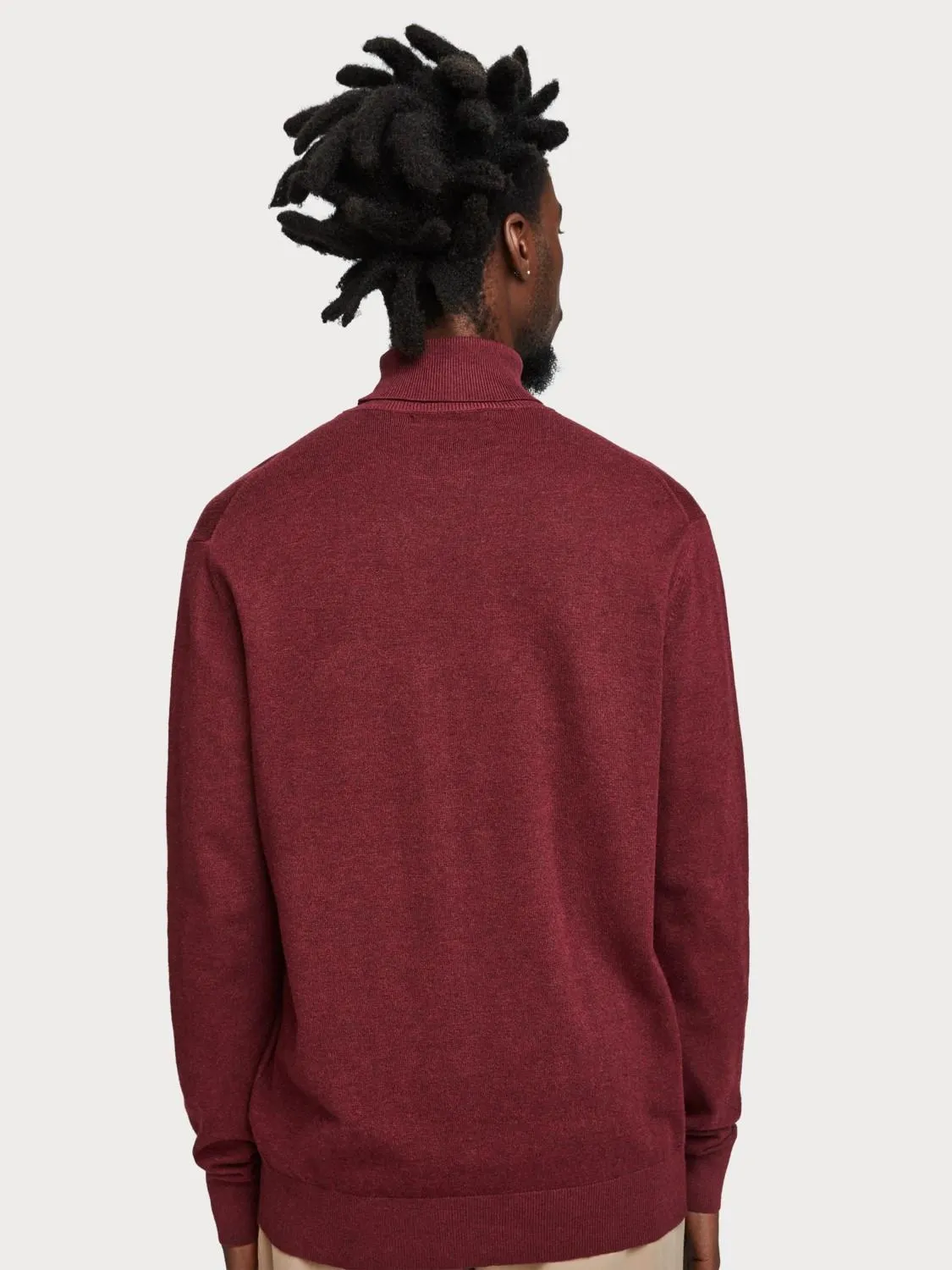 Melange Turtleneck (Maroon)