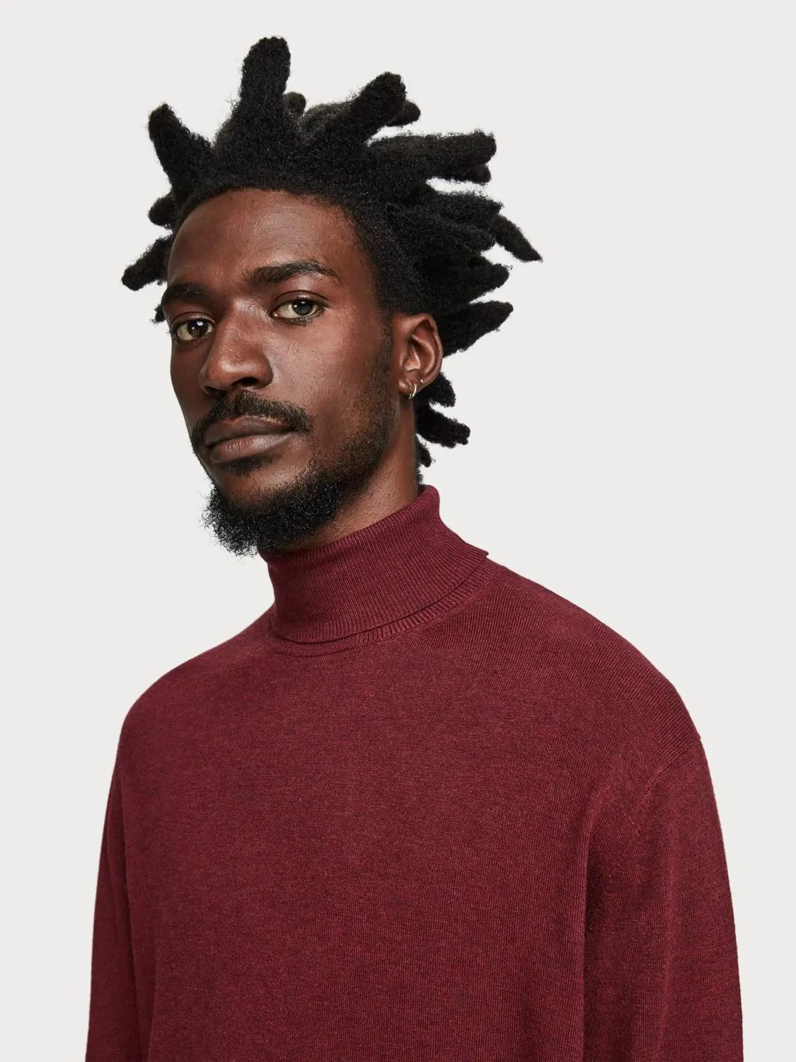 Melange Turtleneck (Maroon)