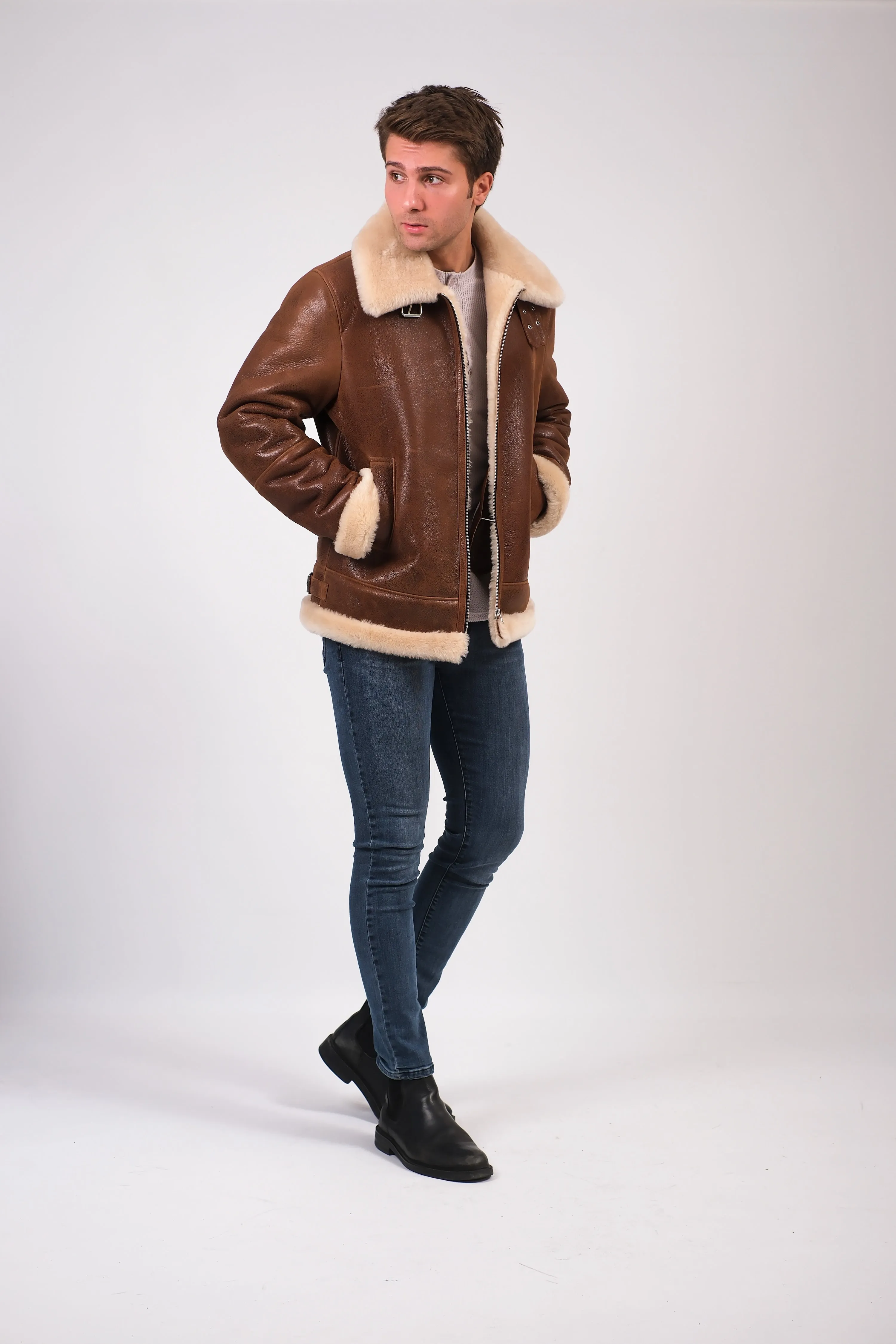 Men's Leather Sheepskin Jacket