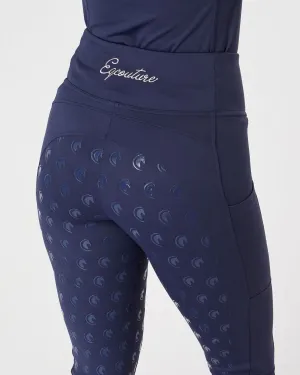 Navy Horse Riding Tights / Leggings with pockets  - MIDNIGHT NAVY