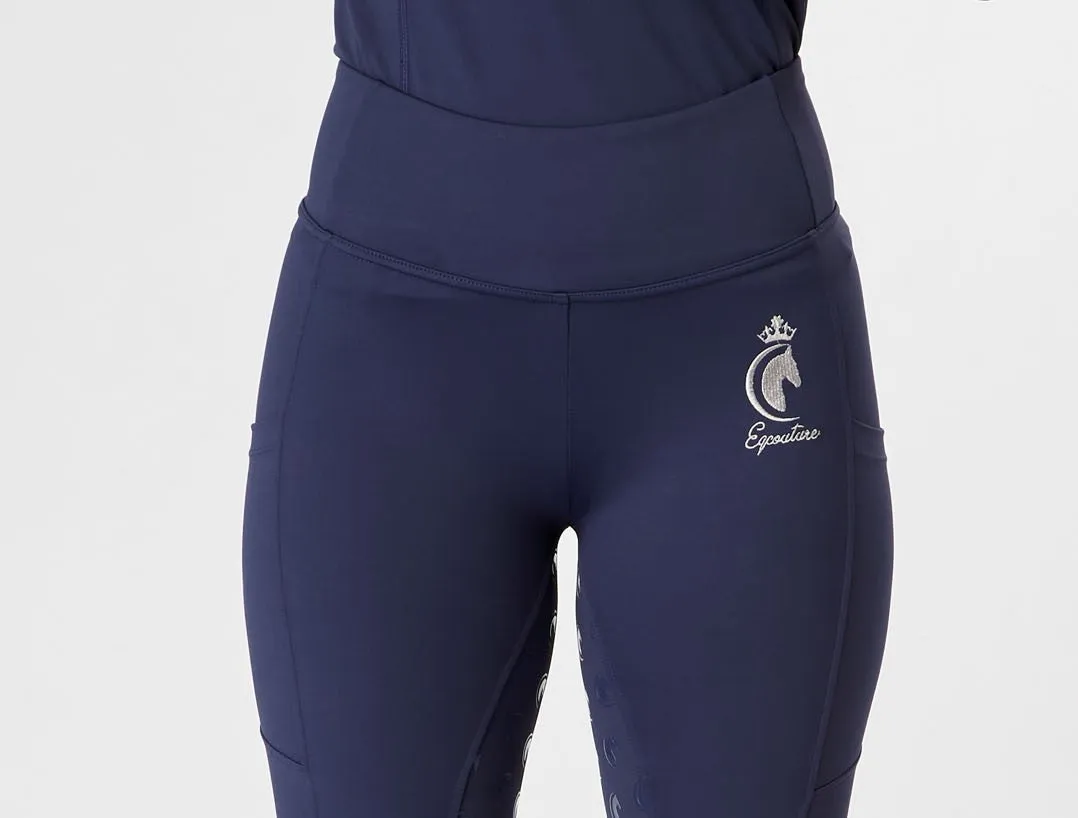 Navy Horse Riding Tights / Leggings with pockets  - MIDNIGHT NAVY