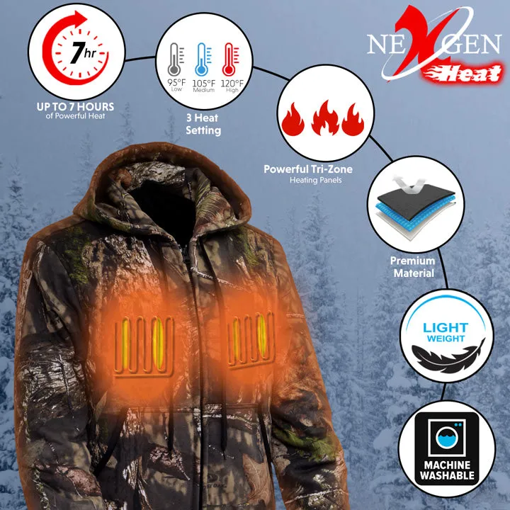 Nexgen Heat NXL2776SET Women’s Heated Zipper Camouflaged Hoodie