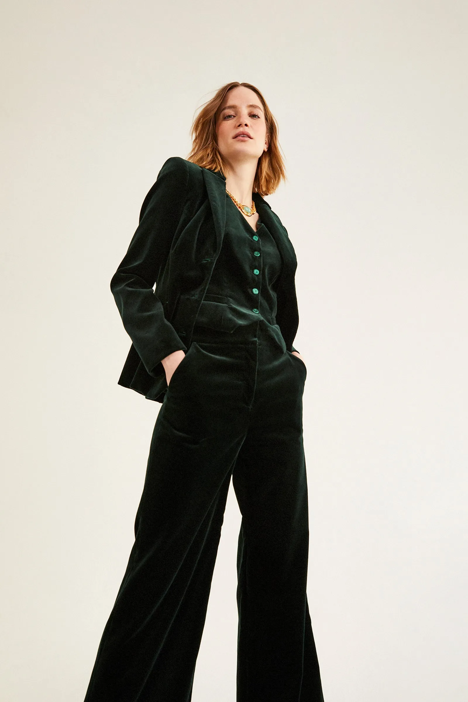 Penny Trousers Forest Velvet