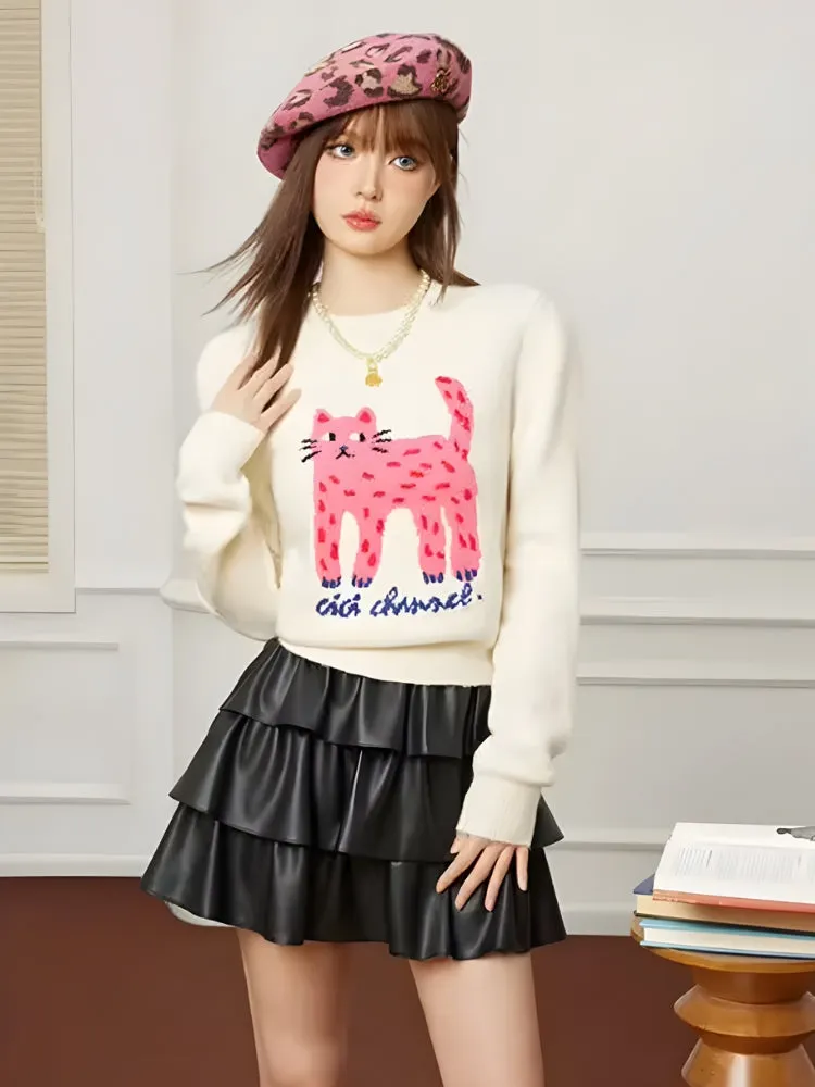 Pink Cat Sweater