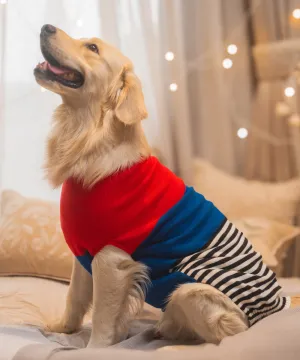 Red-blue Striped Sweater