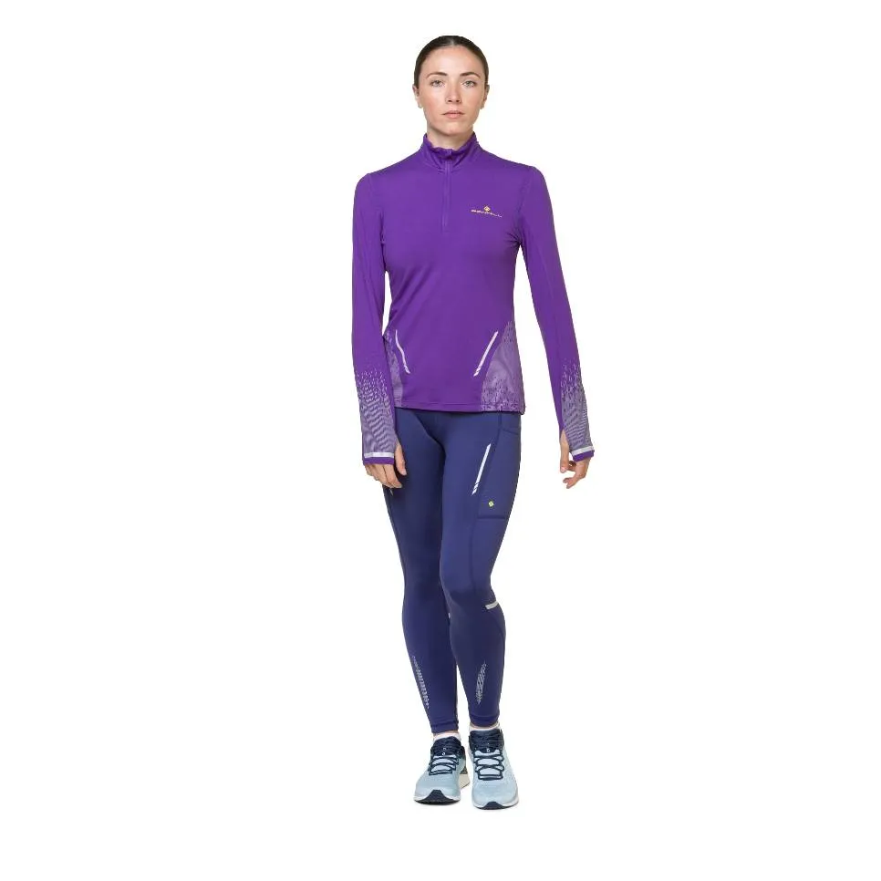 Ronhill Tech Reflect Half Zip (Womens) - Regal Purple/Reflect