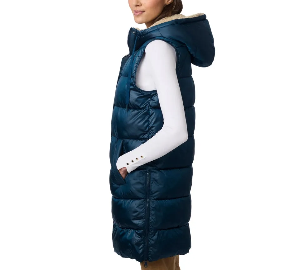 Sherpa Lined Puffer Vest  Midnight Blue