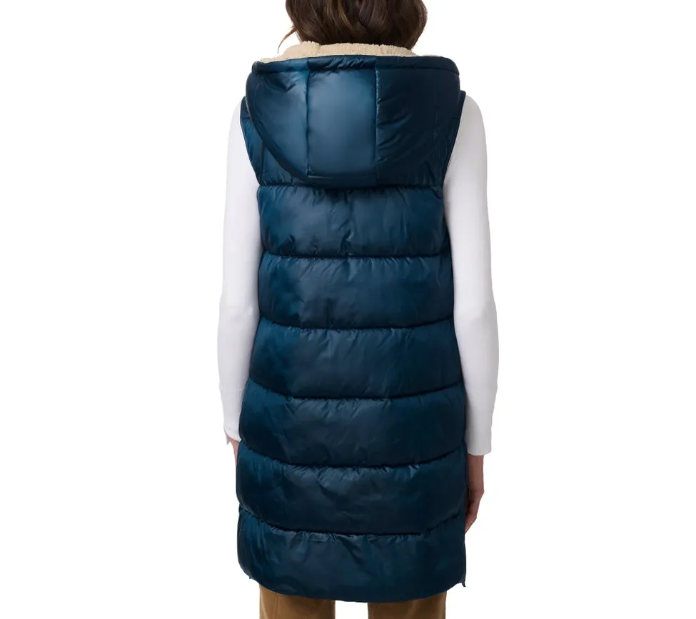 Sherpa Lined Puffer Vest  Midnight Blue