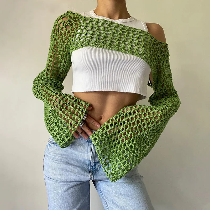 Smock Knitted Crop Top