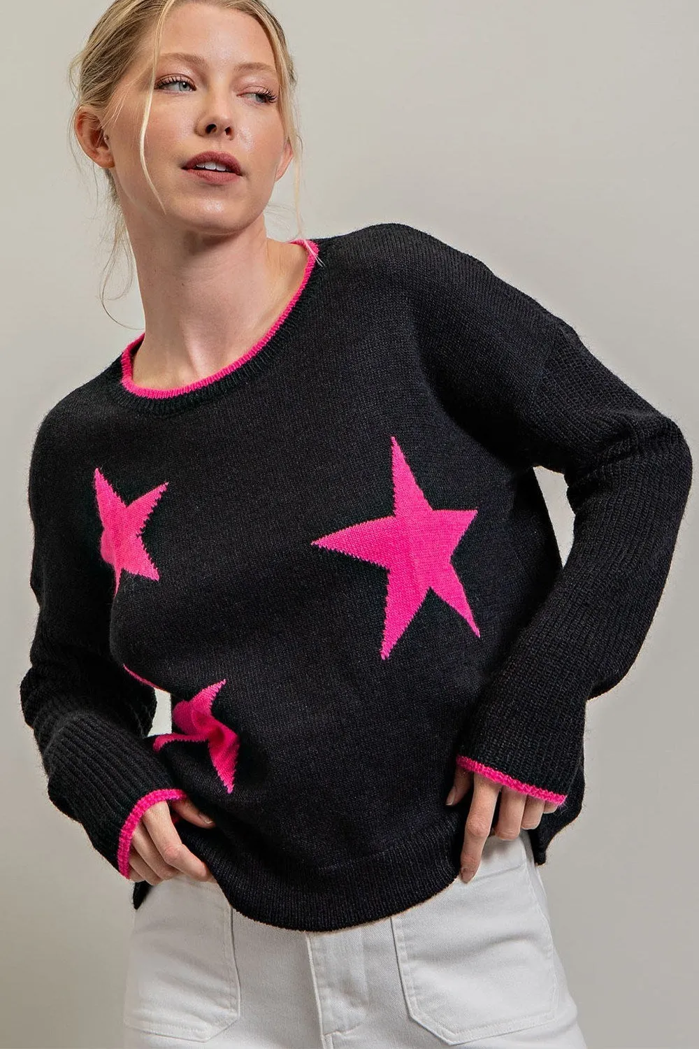 STAR PRINT SWEATER