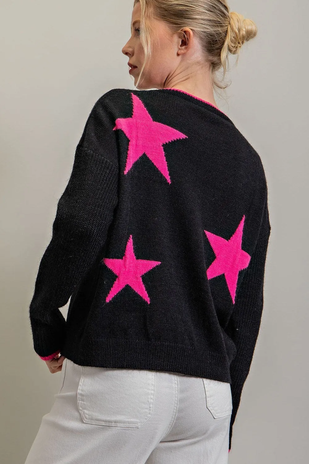 STAR PRINT SWEATER