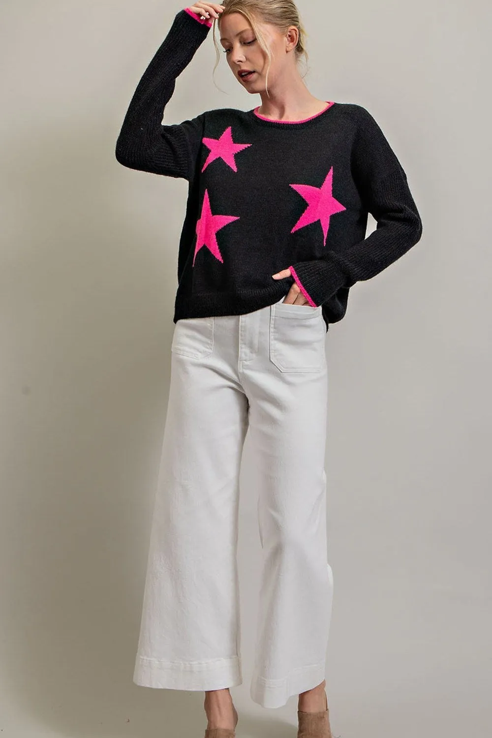 STAR PRINT SWEATER