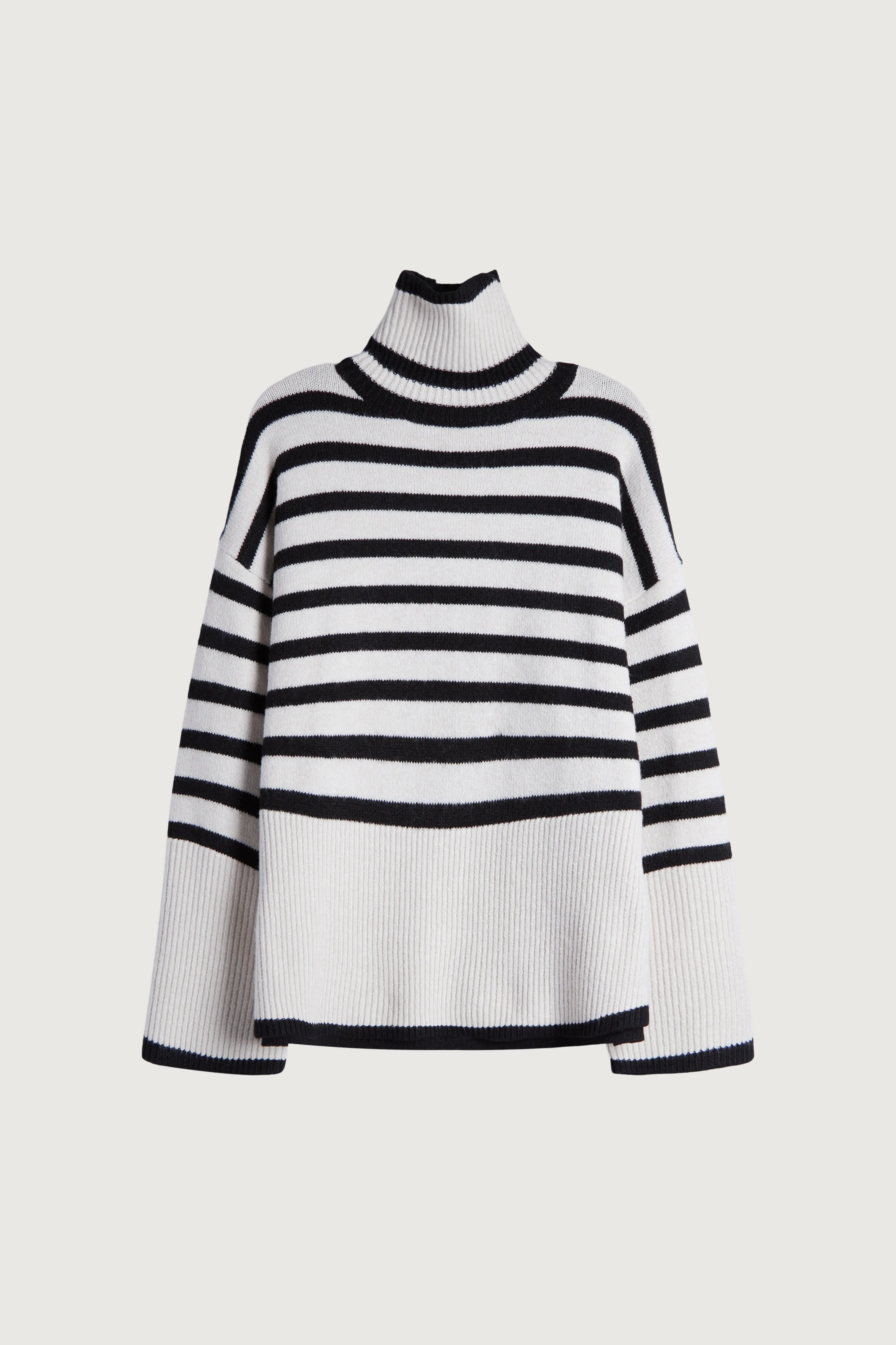 STRIPED TURTLENECK SWEATER