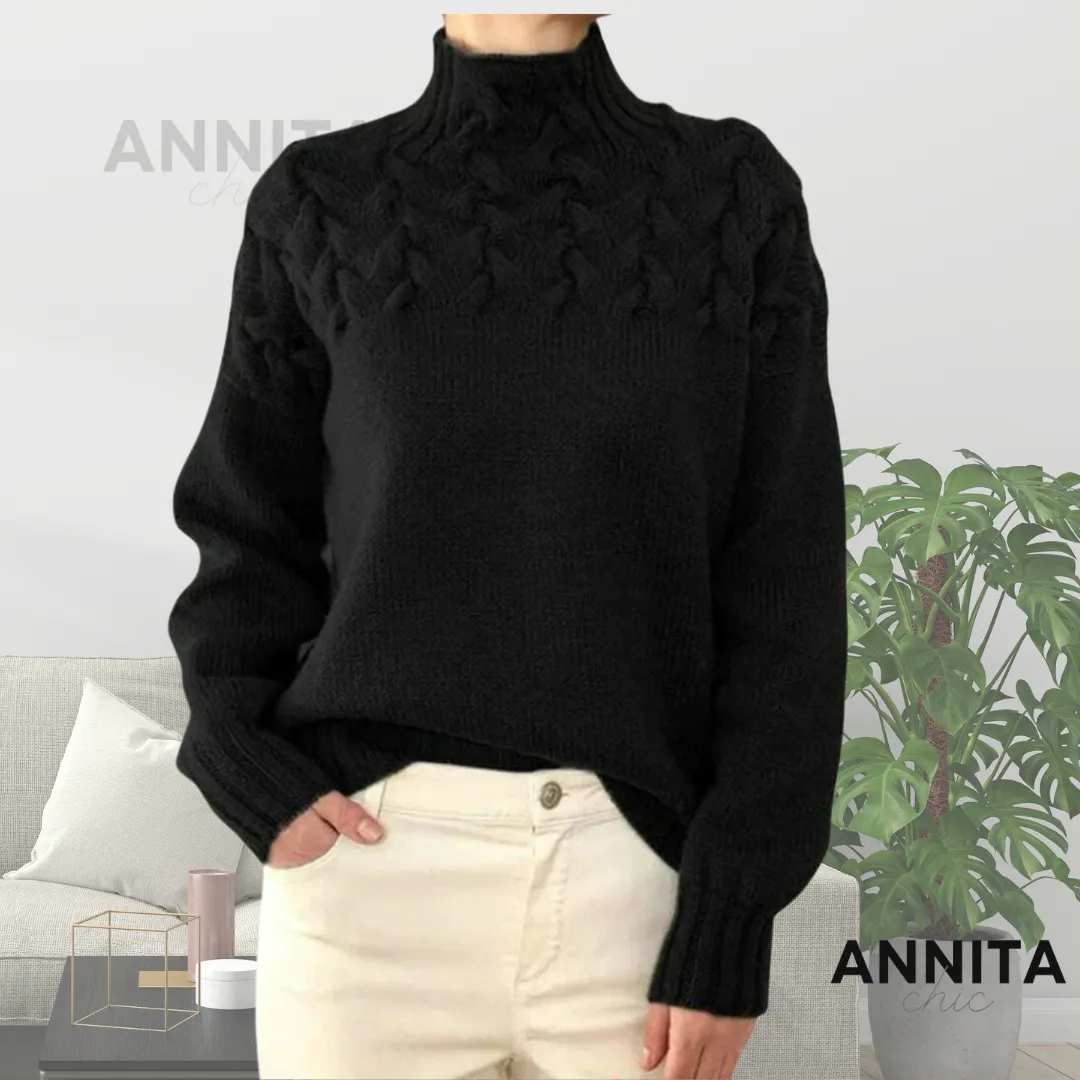 Stylish Cotton Turtleneck Knitted Sweater for Women | Ideal for Winter