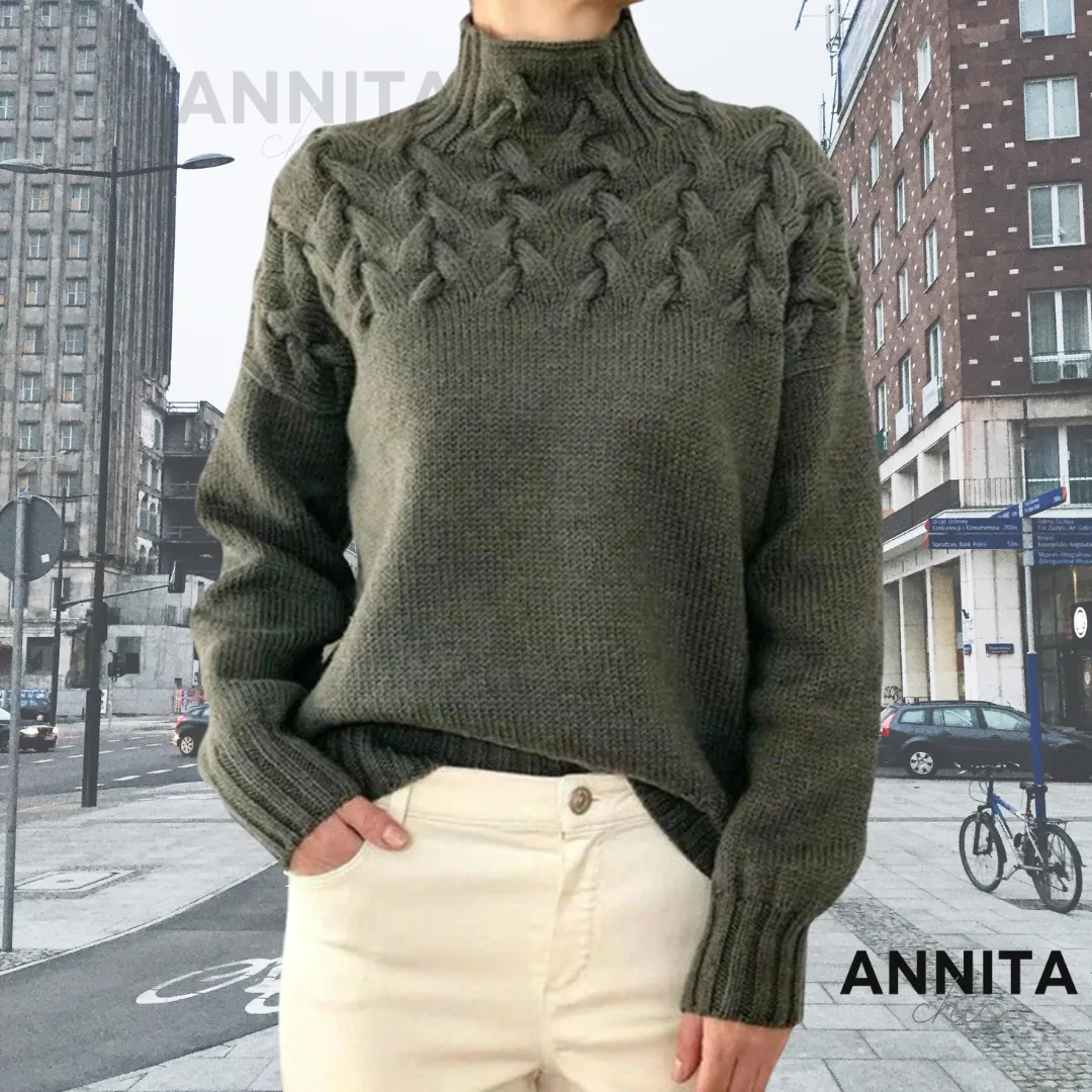 Stylish Cotton Turtleneck Knitted Sweater for Women | Ideal for Winter