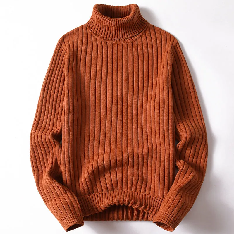 Trend4us Unisex Ribbed Knit Turtleneck Sweater