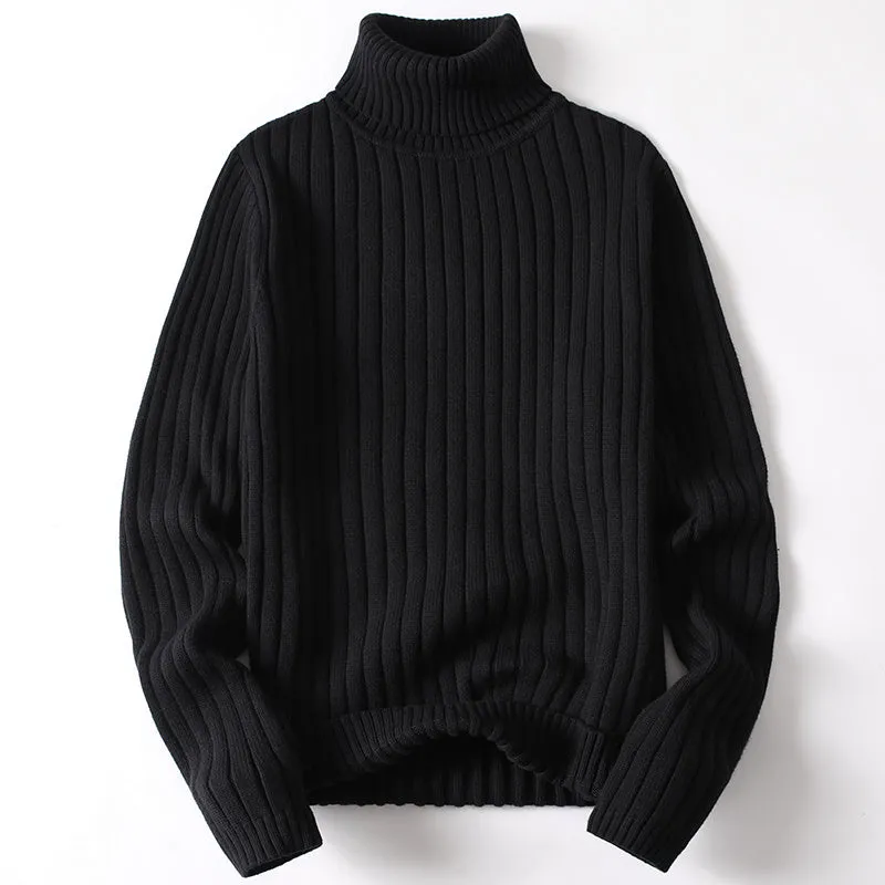 Trend4us Unisex Ribbed Knit Turtleneck Sweater