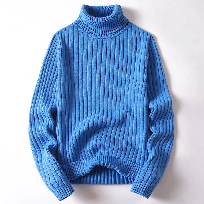 Trend4us Unisex Ribbed Knit Turtleneck Sweater