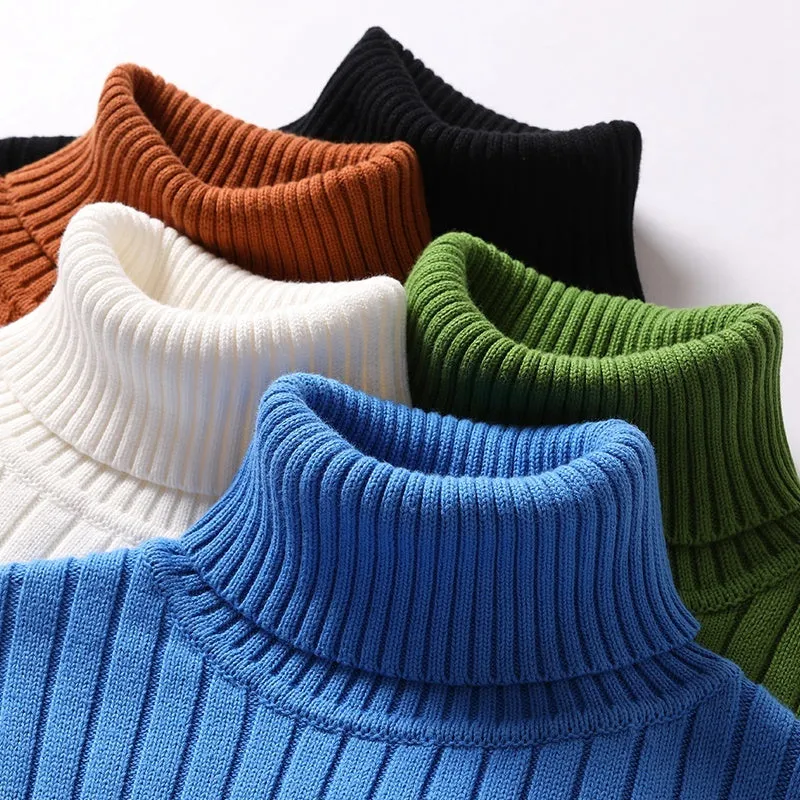 Trend4us Unisex Ribbed Knit Turtleneck Sweater