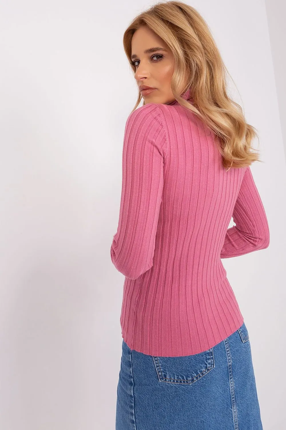 Turtleneck Sweater in Pink