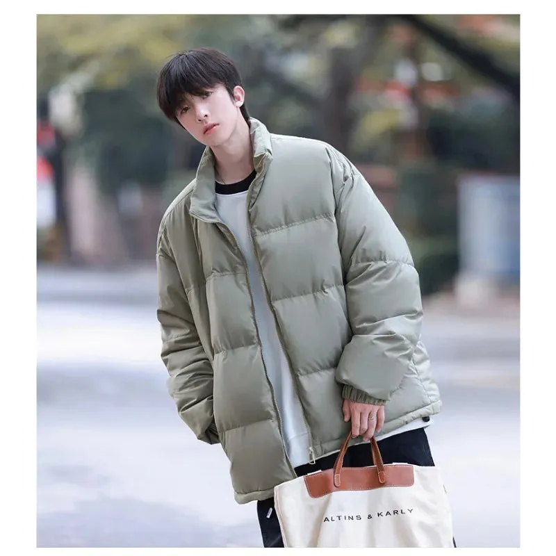 Wiaofellas Winter Men Down Jacket Stand Collar Thicken Warm Puffer Jacket New White Duck Down Student Windproof Parkas Korean Outerwear